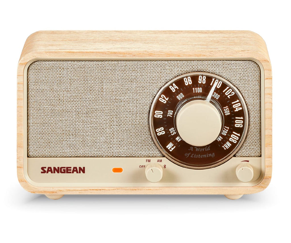 SANGEAN WR-8 FRESNO BLANCO / RADIO ANALÓGICA DE MADERA CON AM / FM / BLUETOOTH