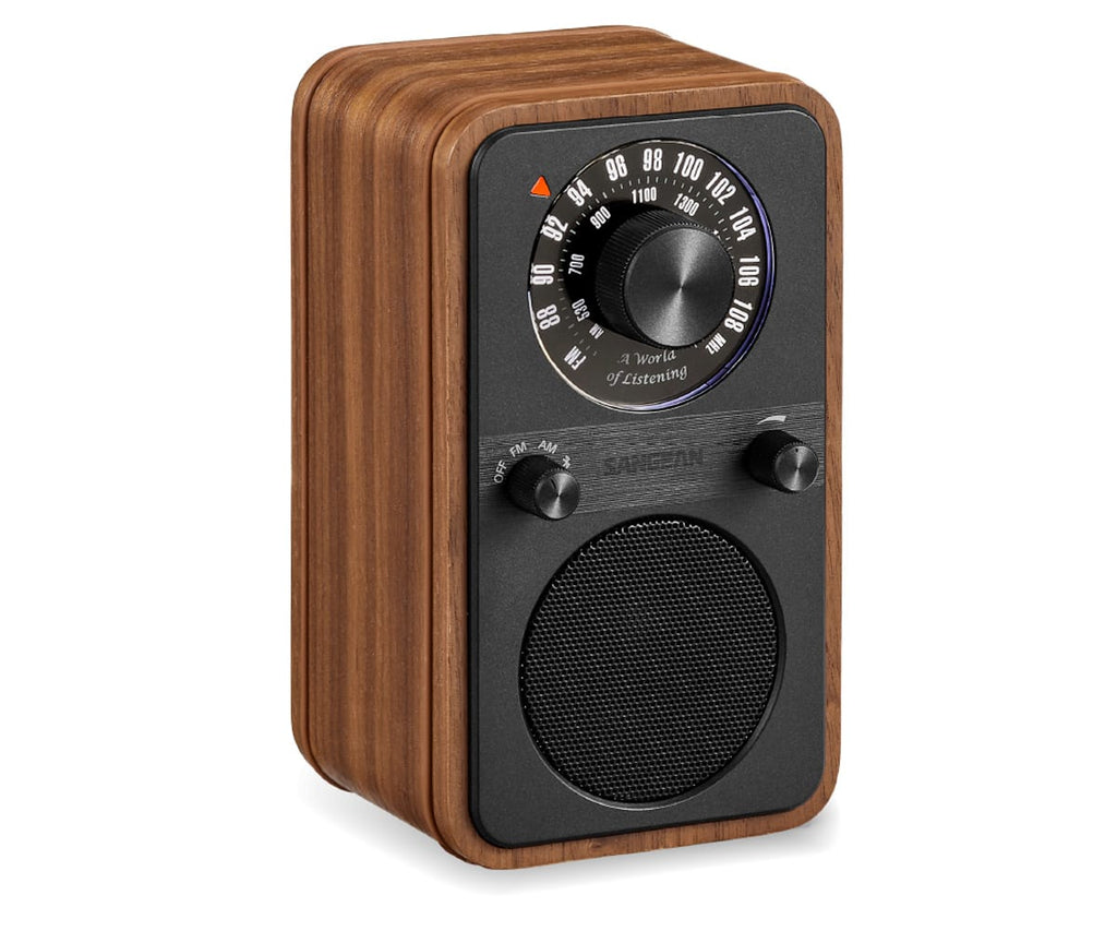 SANGEAN WR-9 NOGAL VINTAGE / RADIO ANALÓGICA DE MADERA CON AM / FM / BLUETOOTH - detalle