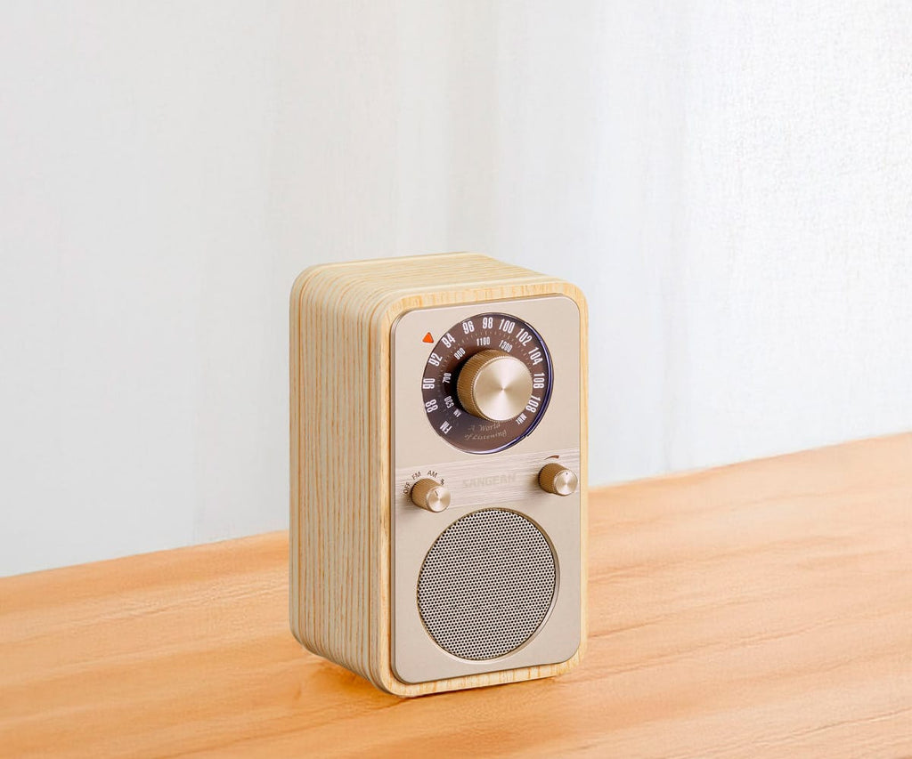 SANGEAN WR-9 FRESNO BLANCO / RADIO ANALÓGICA DE MADERA CON AM / FM / BLUETOOTH - detalle