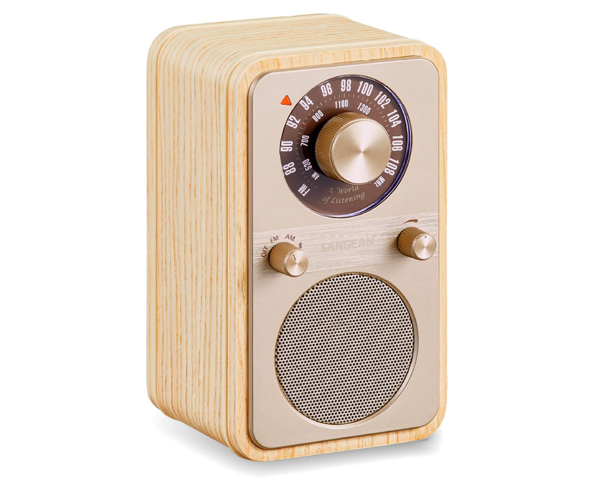 SANGEAN WR-9 FRESNO BLANCO / RADIO ANALÓGICA DE MADERA CON AM / FM / BLUETOOTH - detalle