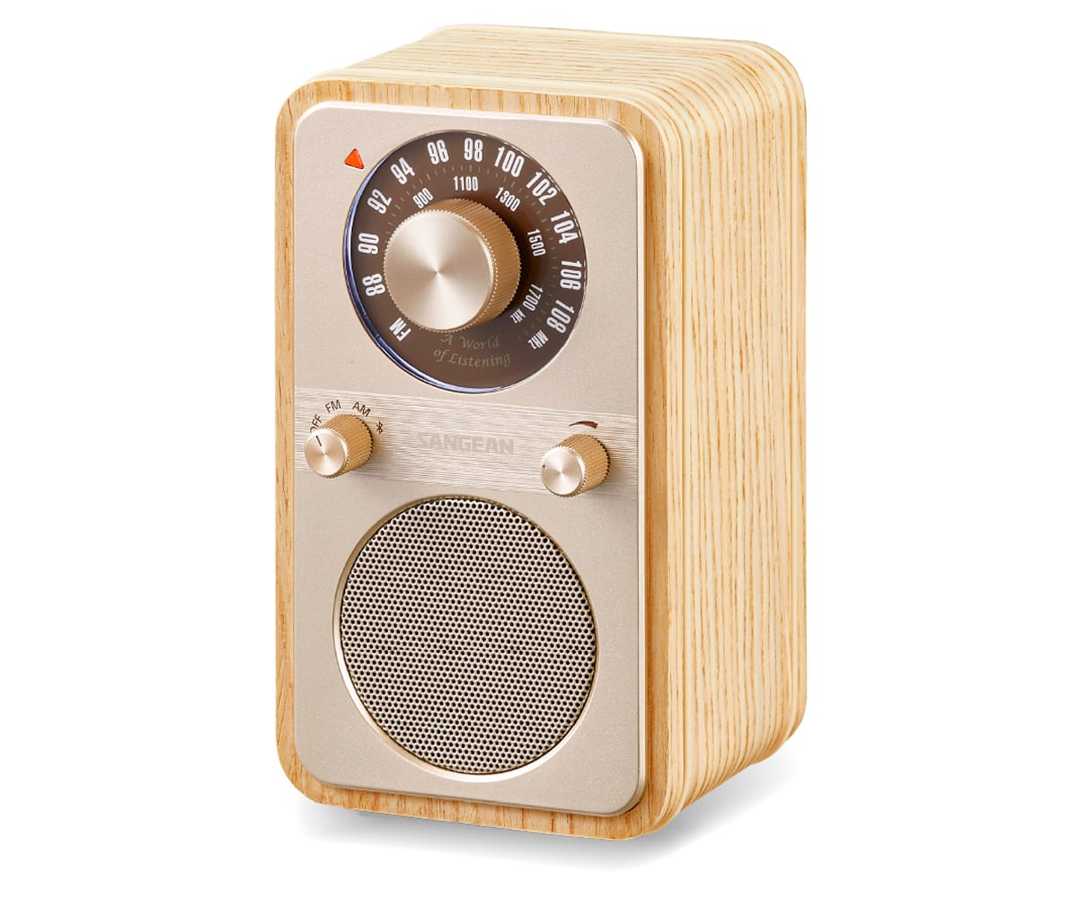 SANGEAN WR-9 FRESNO BLANCO / RADIO ANALÓGICA DE MADERA CON AM / FM / BLUETOOTH - detalle