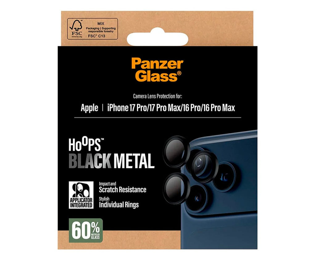 PANZERGLASS PROTECTOR DE LENTE⁣ NEGRO / APPLE IPHONE 17 PRO / PRO MAX - detalle
