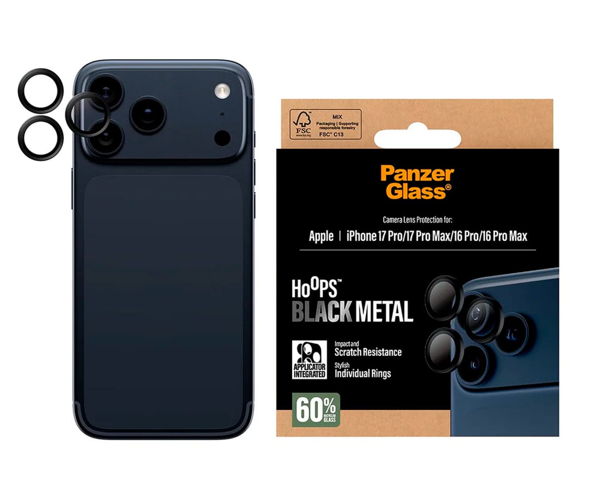 PANZERGLASS PROTECTOR DE LENTE⁣ NEGRO / APPLE IPHONE 17 PRO / PRO MAX - detalle