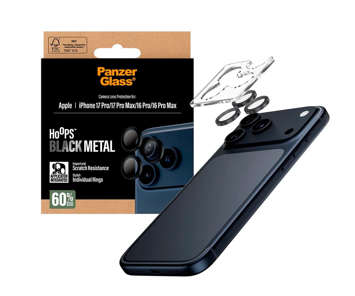 PANZERGLASS PROTECTOR DE LENTE⁣ NEGRO / APPLE IPHONE 17 PRO / PRO MAX - detalle