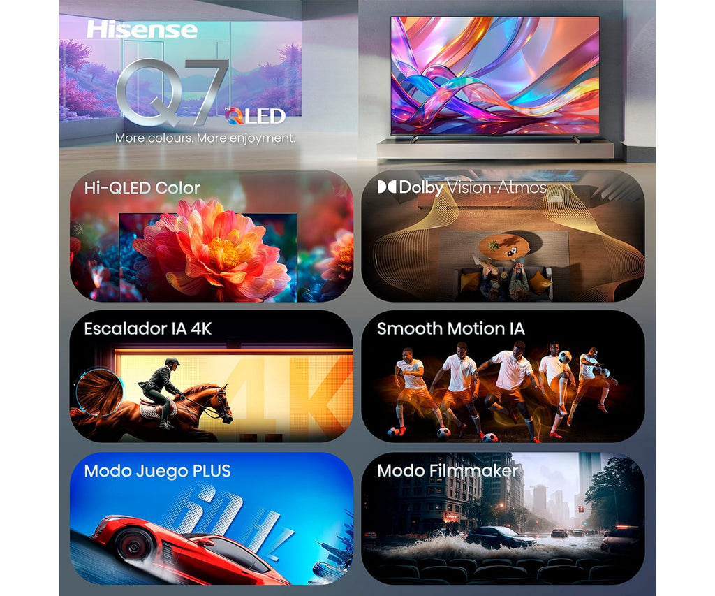 HISENSE 50Q7S / TELEVISOR SMART TV 50'' UHD 4K HDR - detalle