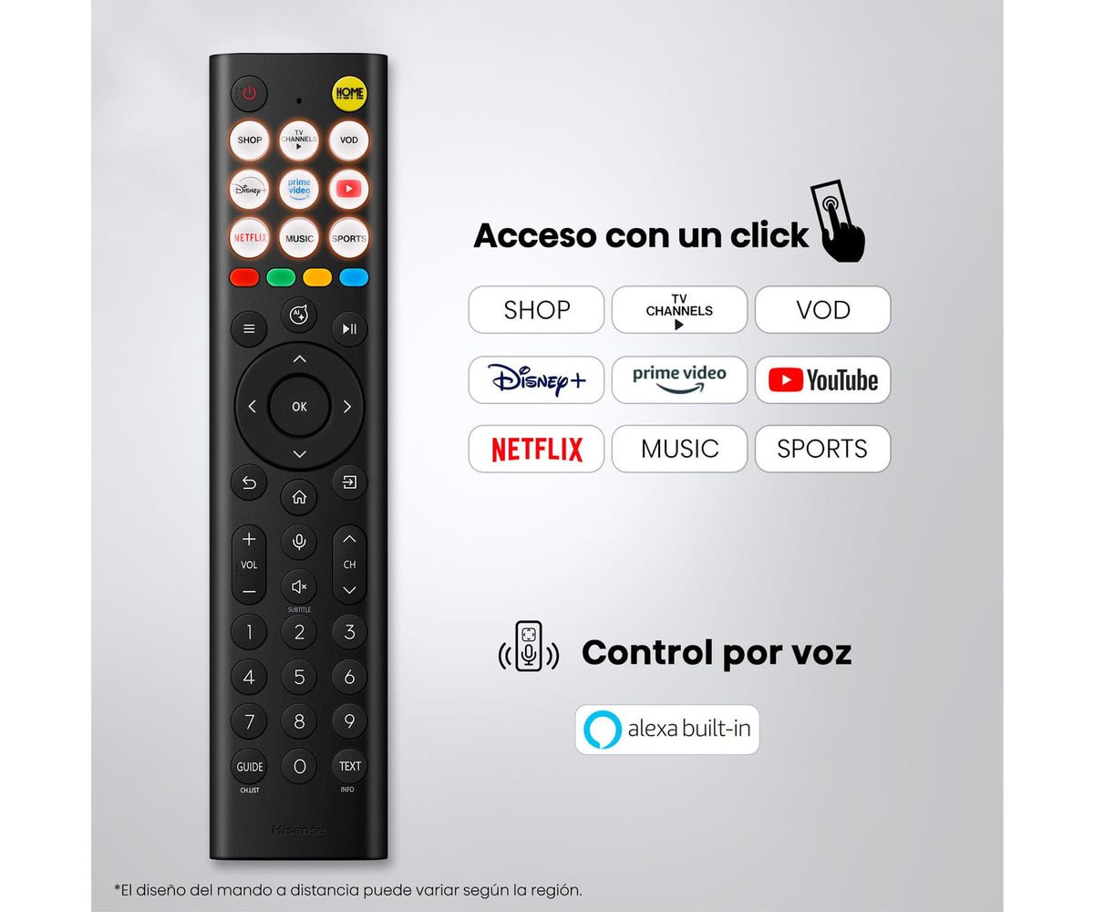 HISENSE 75E7S / TELEVISOR SMART TV 75" QLED UHD 4K HDR - detalle
