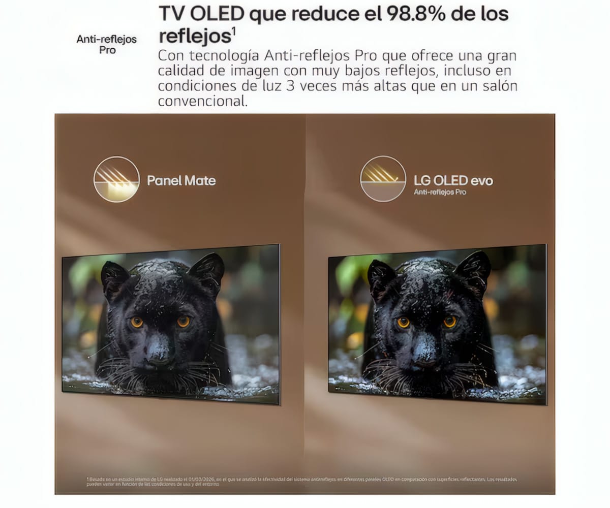 LG OLED EVO AI C6 / TELEVISOR SMART TV 65" OLED / 165HZ VRR / UHD 4K HDR - detalle