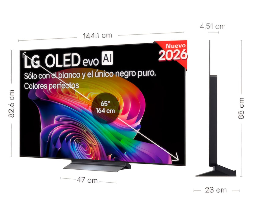 LG OLED EVO AI C6 / TELEVISOR SMART TV 65" OLED / 165HZ VRR / UHD 4K HDR - detalle