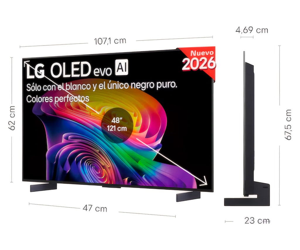 LG OLED EVO AI C6 / TELEVISOR SMART TV 48" OLED / 165HZ VRR / UHD 4K HDR - detalle