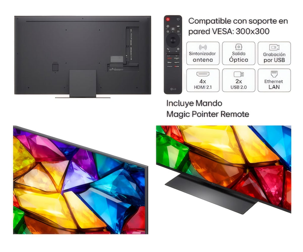 LG MINI RGB AI MRGB87 / TELEVISOR SMART TV 55" MINI RGB 4K UHD - detalle