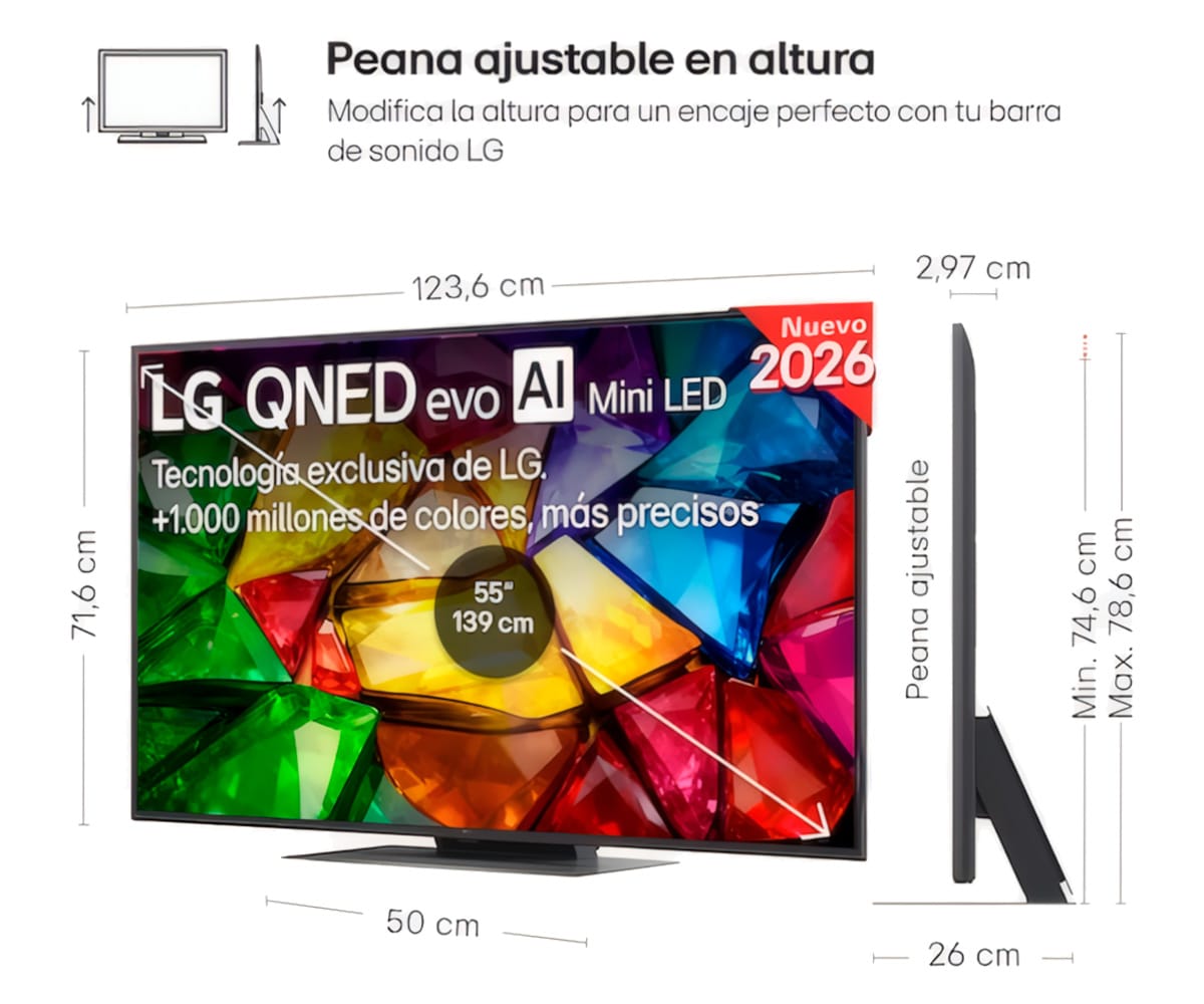 LG MINI RGB AI MRGB87 / TELEVISOR SMART TV 55" MINI RGB 4K UHD - detalle