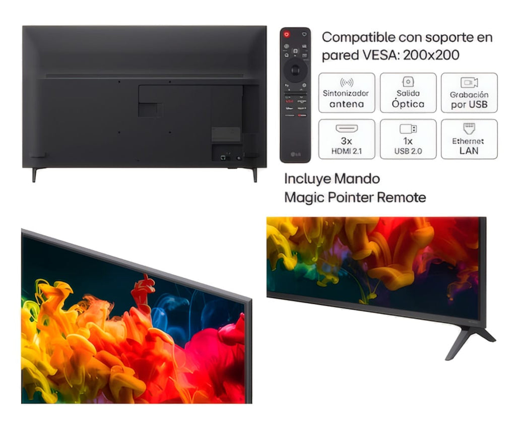 LG QNED EVO MINILED AI QNED81 / TELEVISOR SMART TV 43" QNED 4K UHD - detalle
