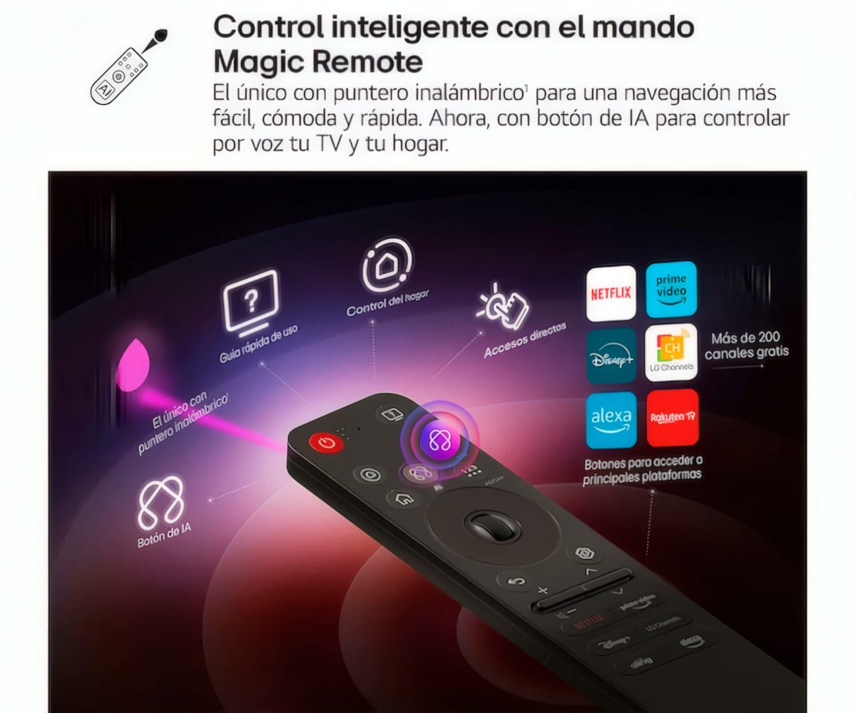 LG OLED EVO AI C5 / TELEVISOR SMART TV 83" OLED / 120HZ (VRR 144HZ) / UHD 4K HDR - detalle
