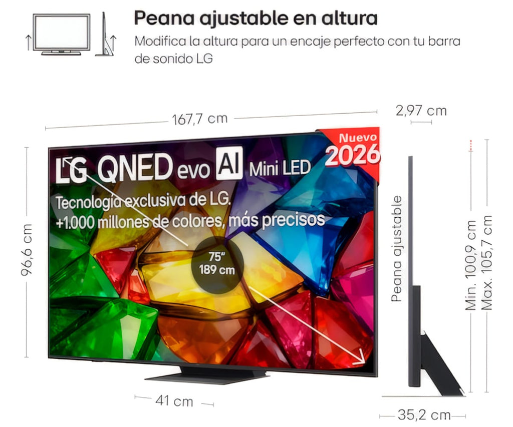 LG MINI RGB AI MRGB87 / TELEVISOR SMART TV 75" MINI RGB 4K UHD - detalle
