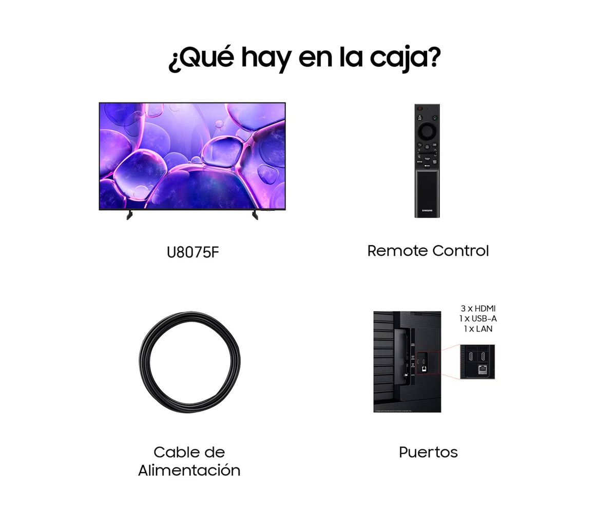 SAMSUNG CRYSTAL 4K AI U8075H / TELEVISOR SMART TV 50" UHD 4K - detalle