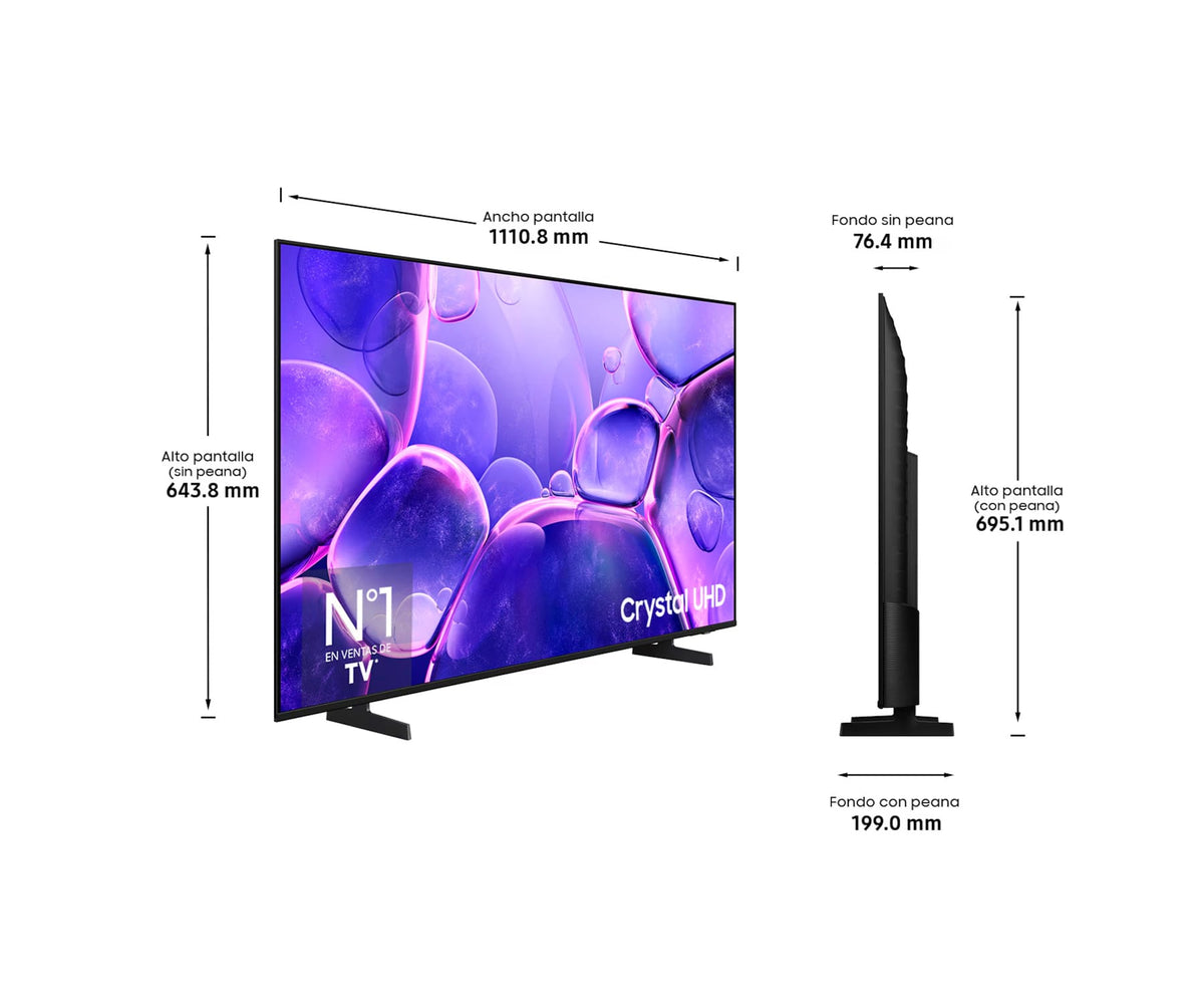 SAMSUNG CRYSTAL 4K AI U8075H / TELEVISOR SMART TV 50" UHD 4K - detalle