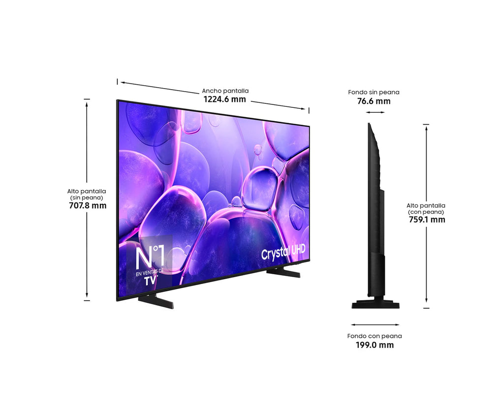 SAMSUNG CRYSTAL 4K AI U8075H / TELEVISOR SMART TV 55" UHD 4K - detalle