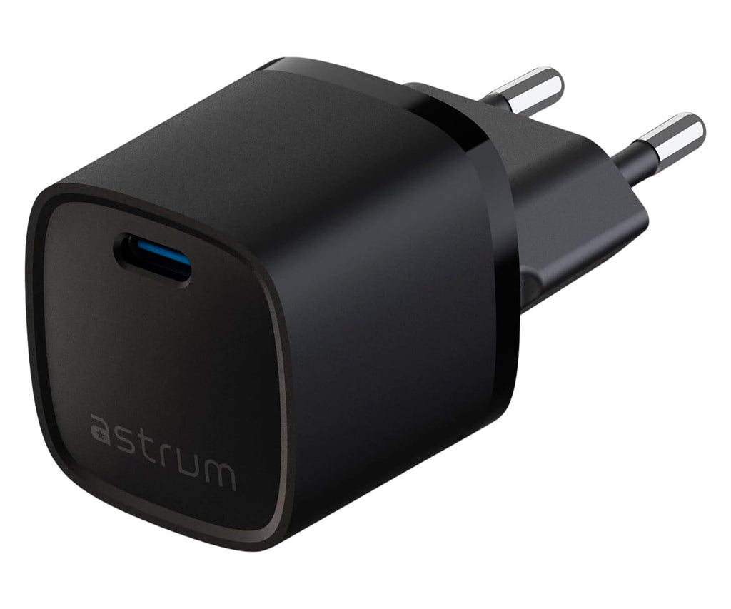 ASTRUM WATZ20P NEGRO / ADAPTADOR DE CORRIENTE 20W / USB-C / PD GAN - detalle