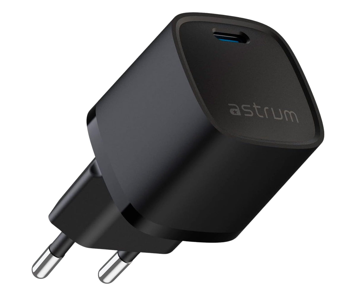 ASTRUM WATZ20P NEGRO / ADAPTADOR DE CORRIENTE 20W / USB-C / PD GAN - detalle