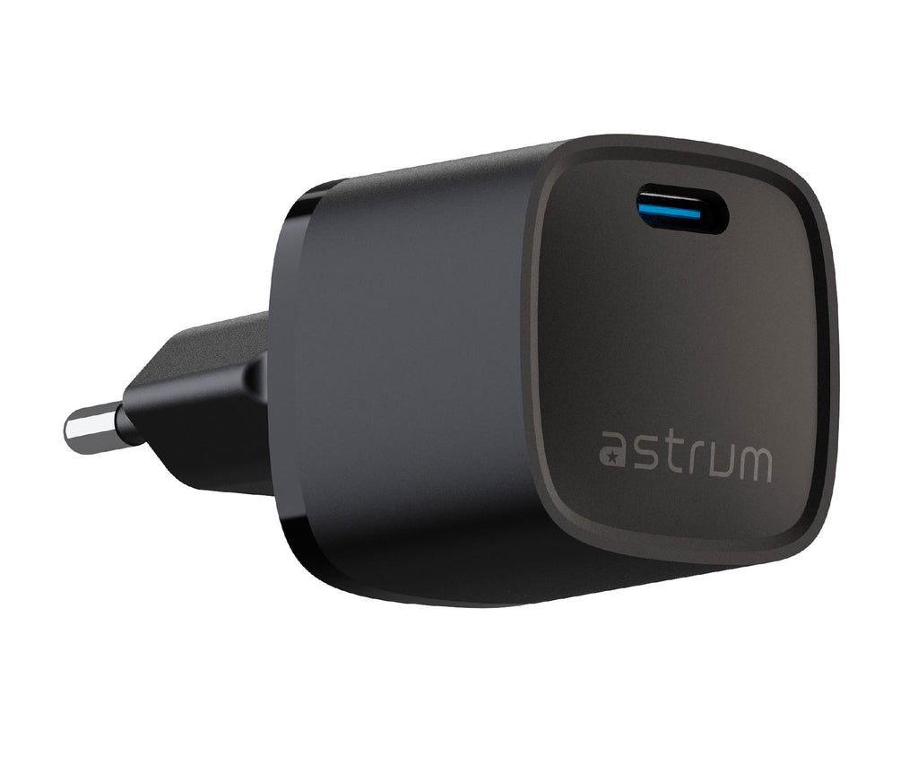 ASTRUM WATZ20P NEGRO / ADAPTADOR DE CORRIENTE 20W / USB-C / PD GAN
