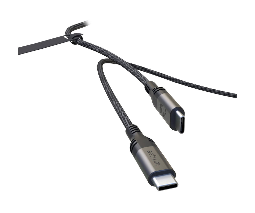 ASTRUM VMCC60 GRIS / CABLE DE CARGA VERVEMESH USB-C A USB-C / 1,2 METROS / 60W - detalle
