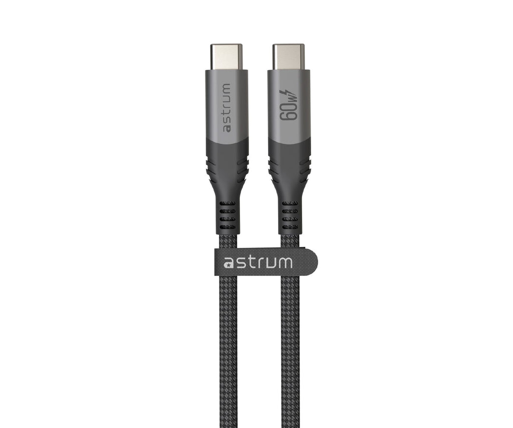 ASTRUM VMCC60 GRIS / CABLE DE CARGA VERVEMESH USB-C A USB-C / 1,2 METROS / 60W - detalle