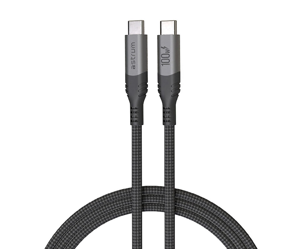 ASTRUM VMCC100 GRIS / CABLE DE CARGA VERVEMESH USB-C A USB-C / 2 METROS / 100W