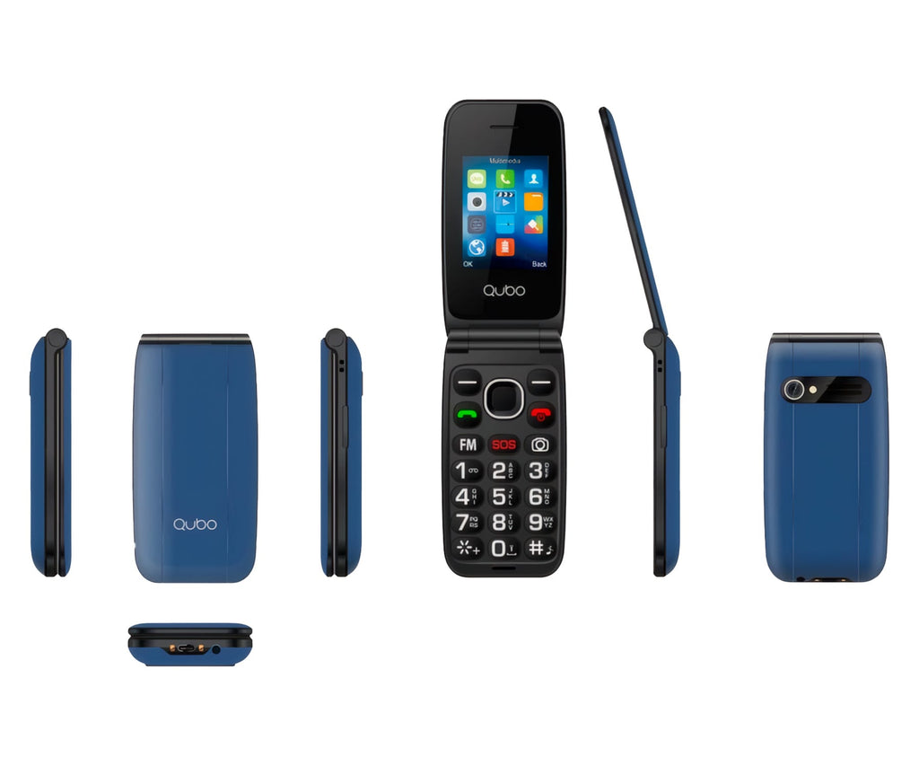QUBO SENIOR NEONW-BL 4G AZUL / MÓVIL 2.4" - detalle