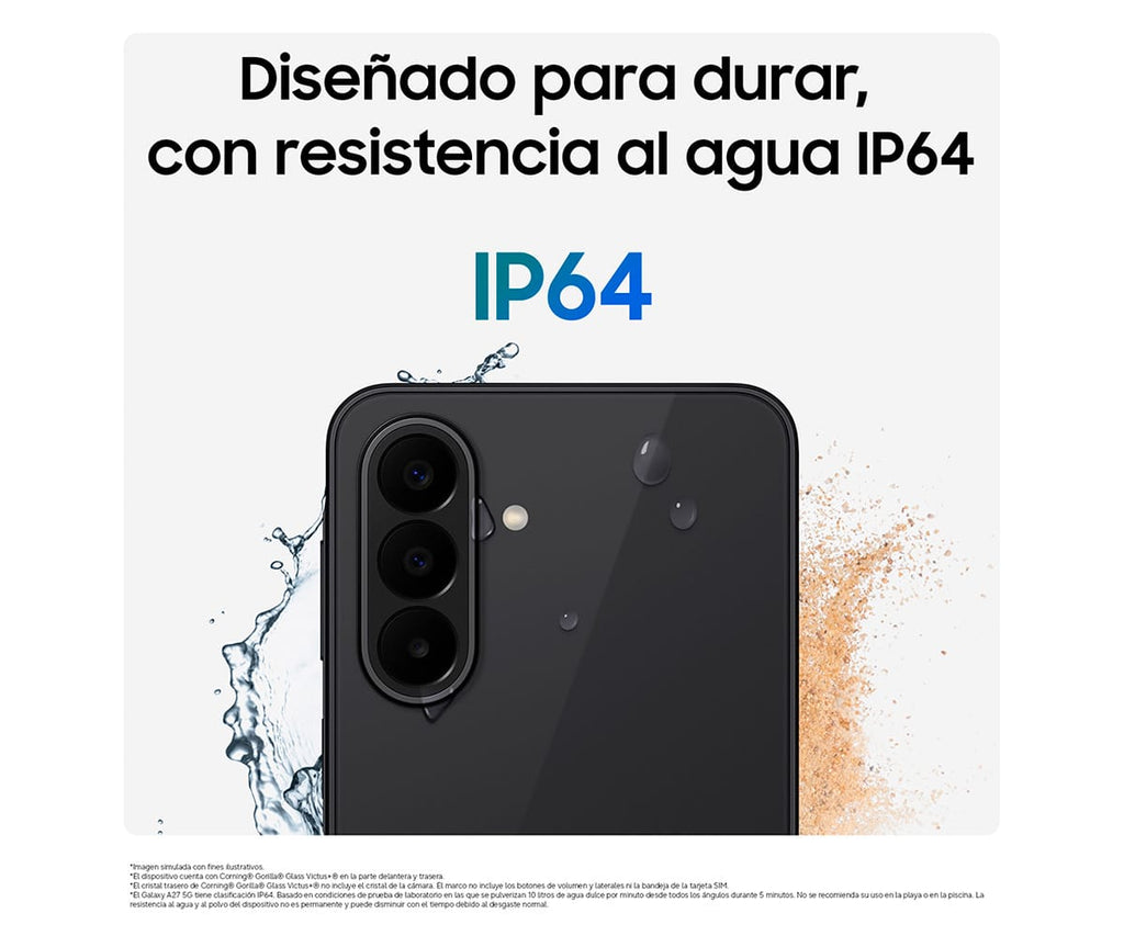 SAMSUNG GALAXY A27 5G NEGRO / 6 + 128 GB / 6,7" SUPER AMOLED FHD+ - detalle