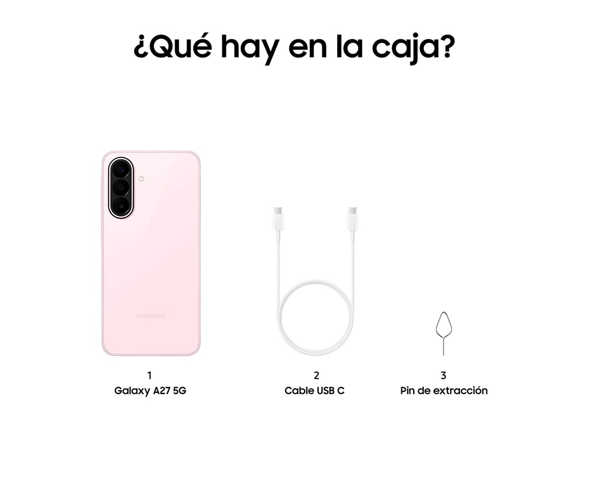 SAMSUNG GALAXY A27 5G ROSA / 6 + 128 GB / 6,7" SUPER AMOLED FHD+ - detalle