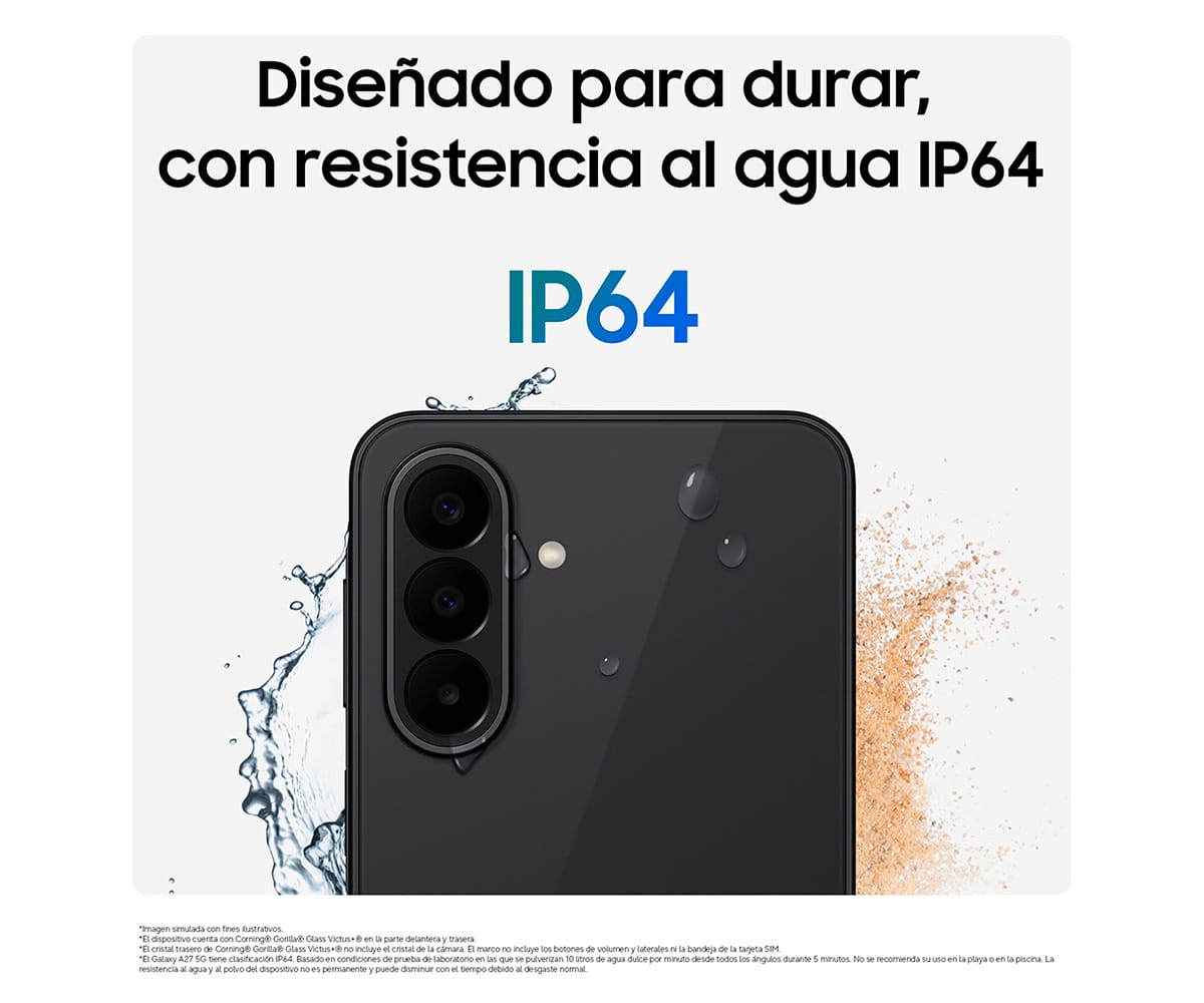 SAMSUNG GALAXY A27 5G AZUL / 8 + 256 GB / 6,7" SUPER AMOLED FHD+ - detalle