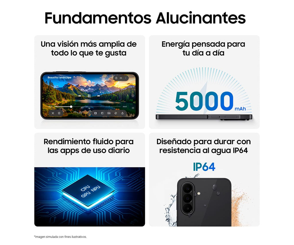 SAMSUNG GALAXY A27 5G AZUL / 8 + 256 GB / 6,7" SUPER AMOLED FHD+ - detalle