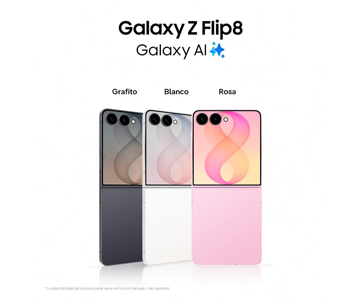 SAMSUNG GALAXY Z FLIP8 5G ROSA / 12 + 256 GB / 6.9'' DYNAMIC AMOLED 2X 120HZ FHD+ - detalle
