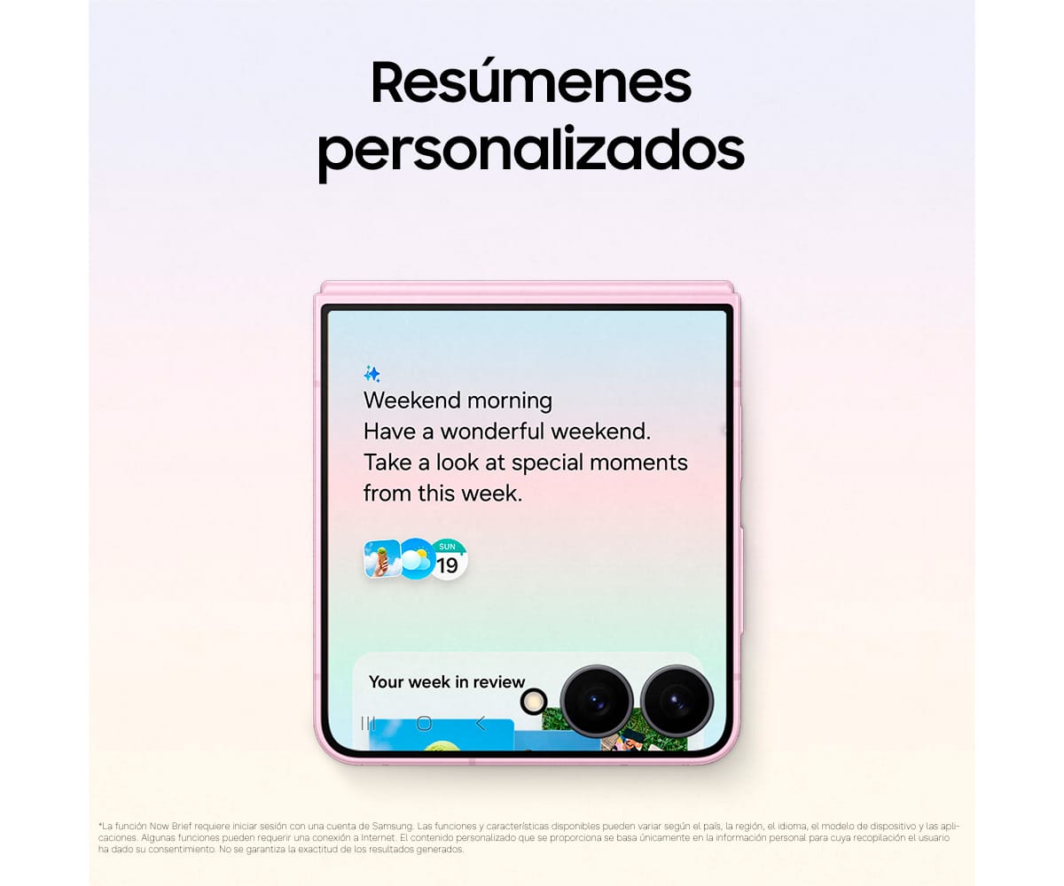 SAMSUNG GALAXY Z FLIP8 5G BLANCO / 12 + 256 GB / 6.9'' DYNAMIC AMOLED 2X 120HZ FHD+ - detalle