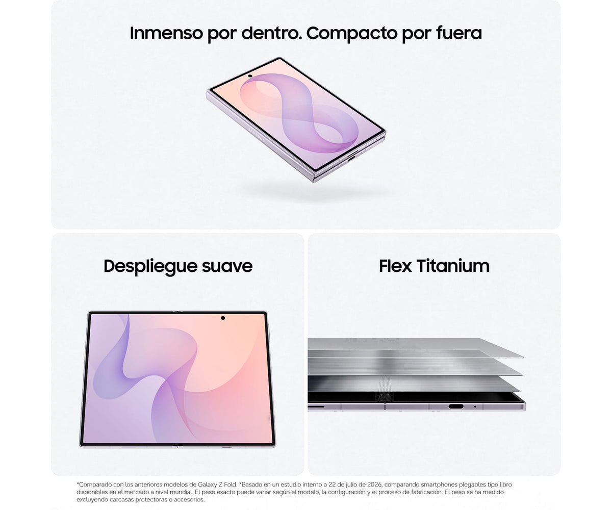 SAMSUNG GALAXY Z FOLD8 5G BLANCO / 12 + 512 GB / 6.9'' DYNAMIC AMOLED 2X 120HZ - detalle