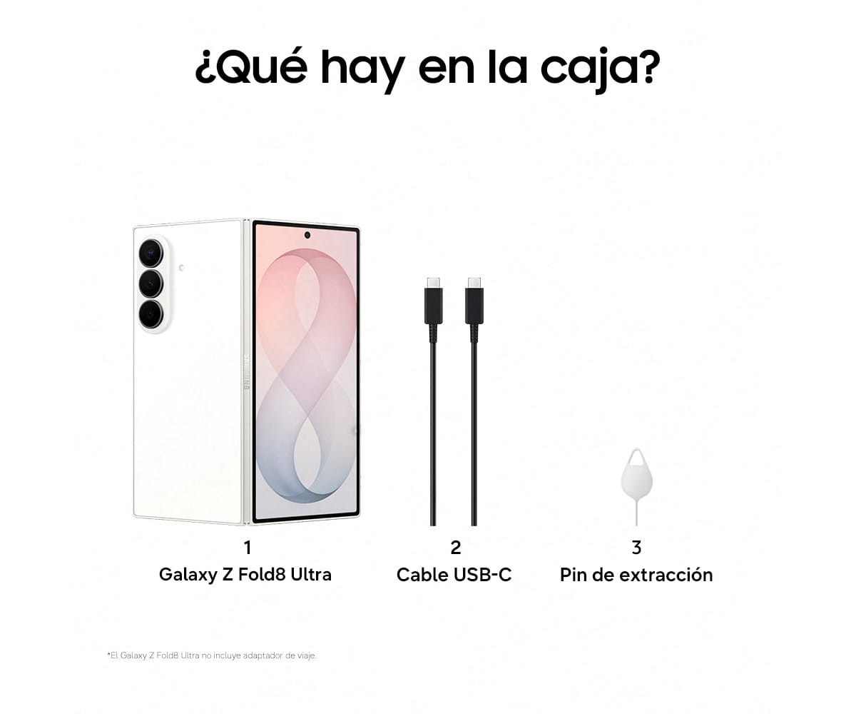 SAMSUNG GALAXY Z FOLD8 ULTRA 5G BLANCO / 12 GB + 512 GB / 8'' DYNAMIC AMOLED 2X 120HZ - detalle