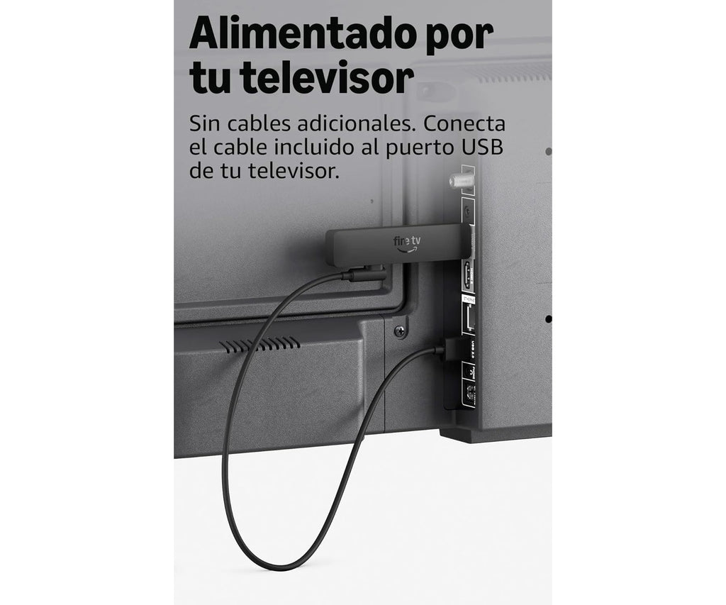 AMAZON FIRE TV STICK HD (ÚLTIMA GENERACIÓN) NEGRO / CON TV EN DIRECTO GRATUITA, MANDO POR VOZ ALEXA, ALIMENTACIÓN DIRECTA DESDE TU TV Y CONFIGURACIÓN FÁCIL - detalle