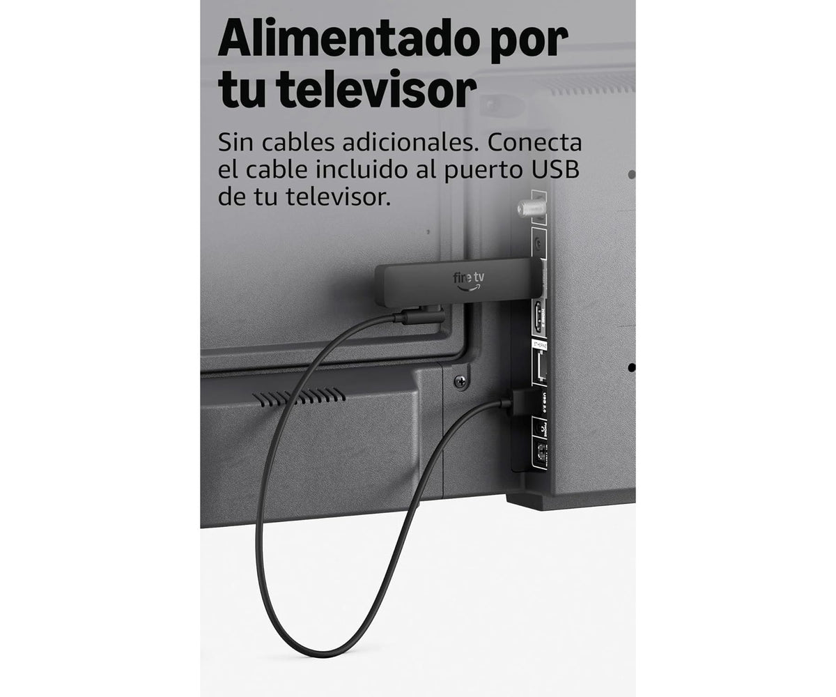 AMAZON FIRE TV STICK HD (ÚLTIMA GENERACIÓN) NEGRO / CON TV EN DIRECTO GRATUITA, MANDO POR VOZ ALEXA, ALIMENTACIÓN DIRECTA DESDE TU TV Y CONFIGURACIÓN FÁCIL - detalle