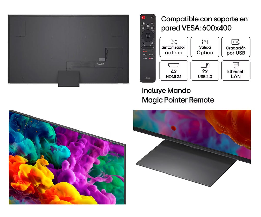 LG QNED EVO AI QNED87 100 / TELEVISOR SMART TV 100" MINILED 4K HDR - detalle