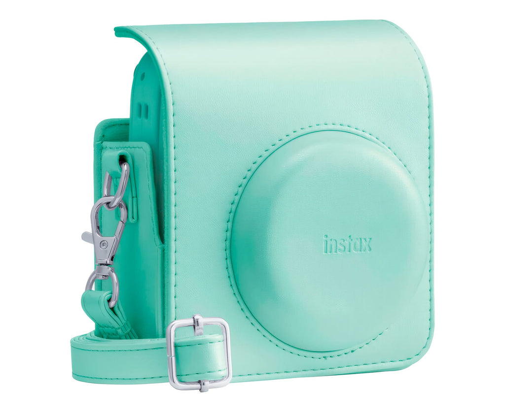 FUJIFILM FUNDA INSTAX MINI 13 LAGOON GREEN / FUNDA DE CÁMARA CON CORREA AJUSTABLE - detalle