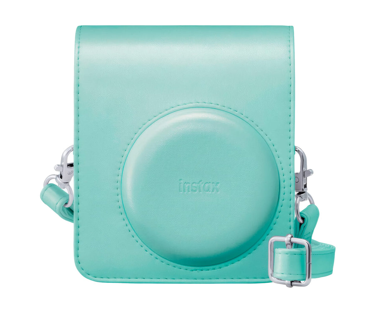 FUJIFILM FUNDA INSTAX MINI 13 LAGOON GREEN / FUNDA DE CÁMARA CON CORREA AJUSTABLE - detalle