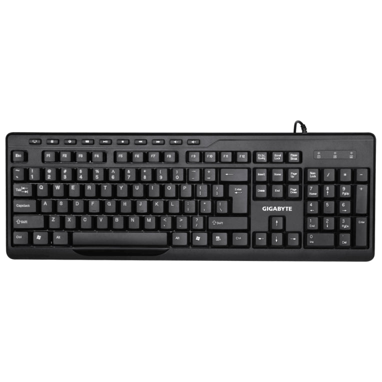 GIGABYTE KM6300 teclado Ratón incluido Hogar USB QWERTY Español Negro