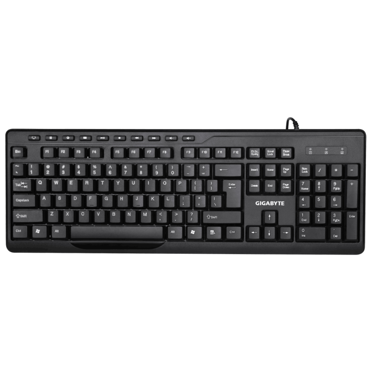 GIGABYTE KM6300 teclado Ratón incluido Hogar USB QWERTY Español Negro - detalle