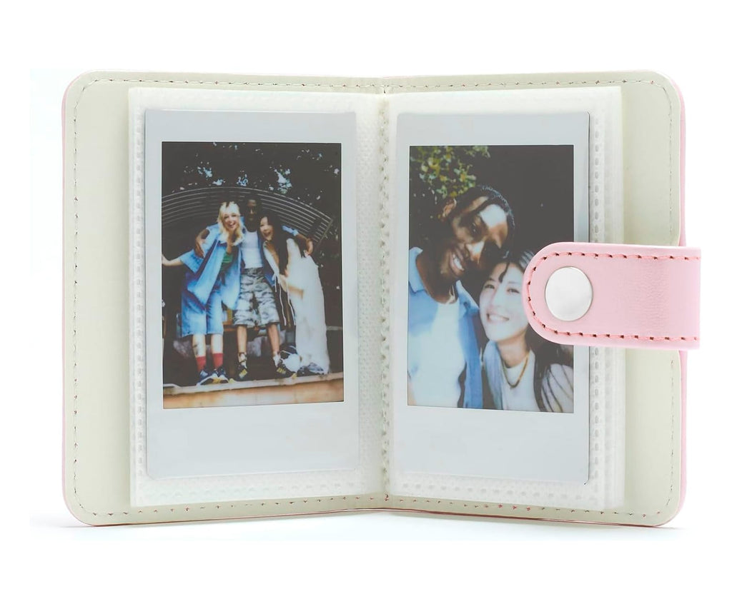 FUJIFILM INSTAX MINI 13 ACCESORIOS KIT CANDY PINK / FUNDA ORIGINAL + MINI ÁLBUM + CLIPS PARA SUJETAR FOTOS - detalle