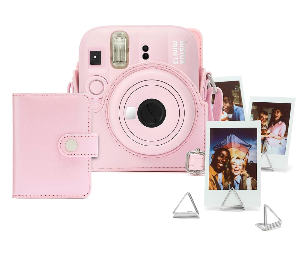 FUJIFILM INSTAX MINI 13 ACCESORIOS KIT CANDY PINK / FUNDA ORIGINAL + MINI ÁLBUM + CLIPS PARA SUJETAR FOTOS