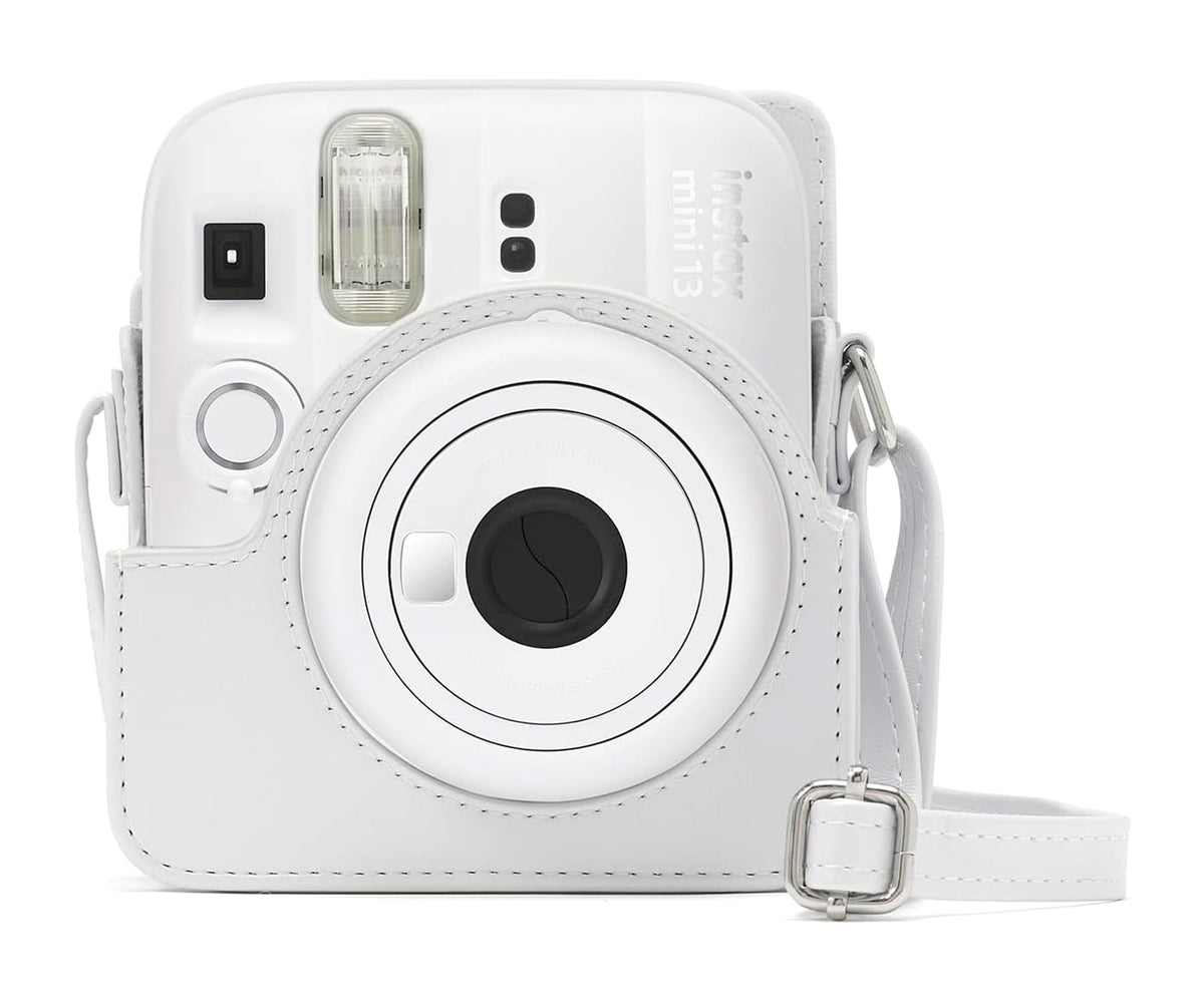 FUJIFILM INSTAX MINI 13 ACCESORIOS KIT CLAY WHITE / FUNDA ORIGINAL + MINI ÁLBUM + CLIPS PARA SUJETAR FOTOS - detalle