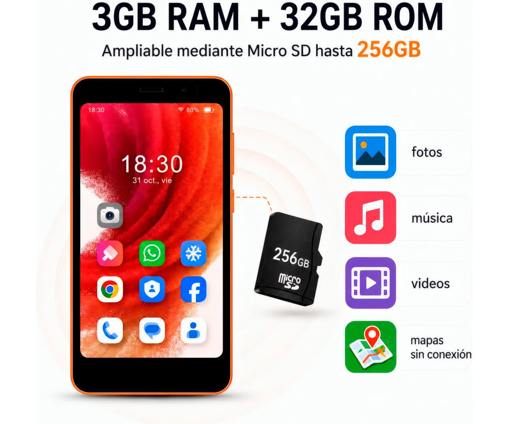 AGM NOTE N2 ORANGE / 3+32GB / 4.96" / SMARTPHONE DE BOLSILLO - detalle