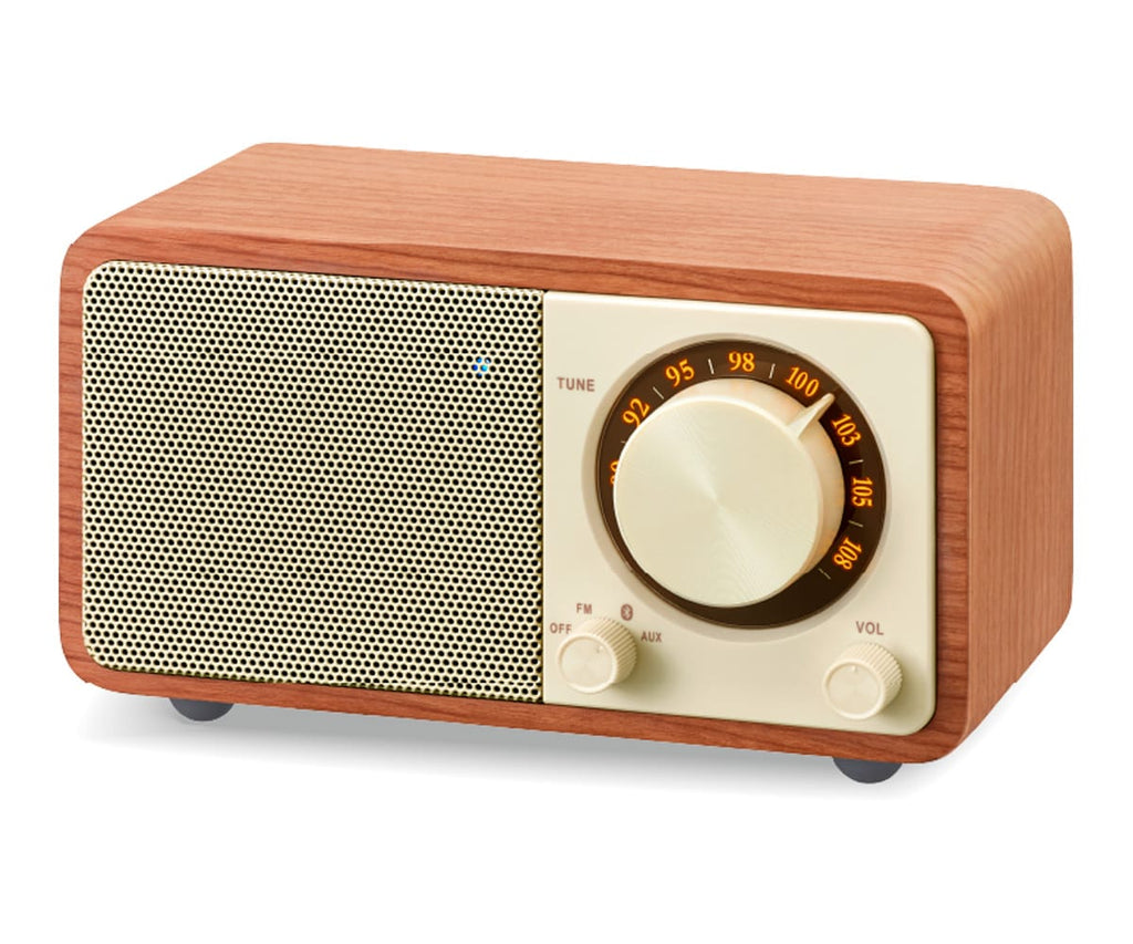 SANGEAN WR-7 PLUS CEREZO NATURAL / RADIO CON MUEBLE DE MADERA FM / BLUETOOTH / AUX - detalle