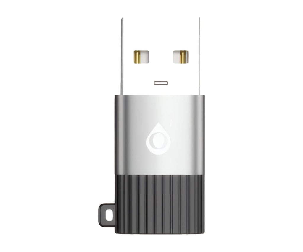 JC NB1708 NEGRO / ADAPTADOR ALUMINIO TIPO-C A USB-A 2.0 CON FUNCIÓN DE CARGA Y TRANSFERENCIA DE DATOS