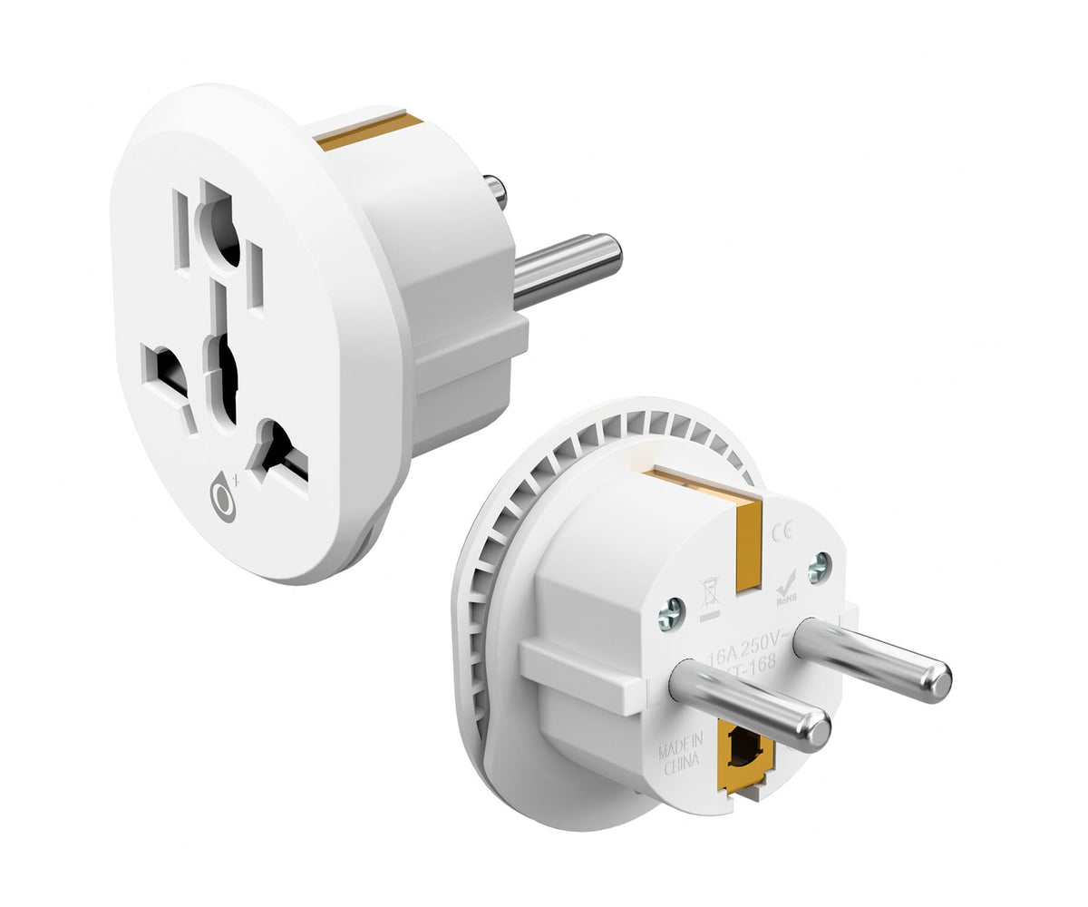 JC NA0582 BLANCO / ADAPTADOR DE CORRIENTE UNIVERSAL PARA VIAJE / 2500W MAX / 16A